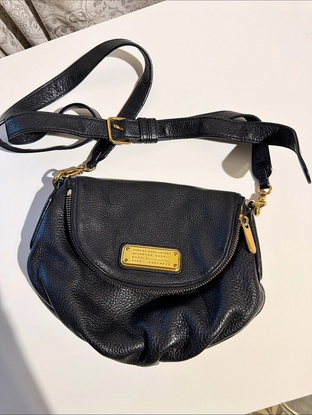 Marc by Marc Jacobs Standard Supply Work Wear Flap Crossbody Bag Black